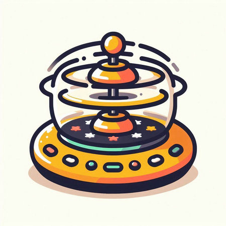 Illustration of an electric gas stove. Vector illustration in a flat style.のイラスト素材