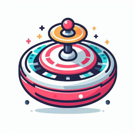 Casino roulette wheel vector illustration, flat cartoon style design.のイラスト素材