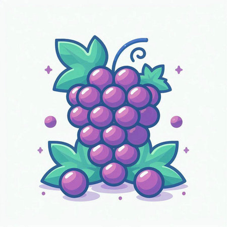 Grape fruit icon. Cartoon illustration of grape fruit vector icon for web designのイラスト素材