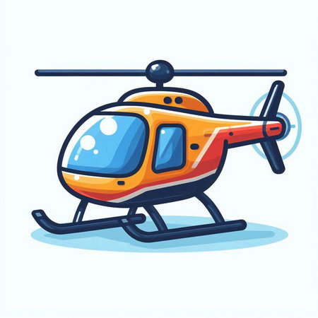 Helicopter icon. Cartoon vector illustration of helicopter icon for web designのイラスト素材