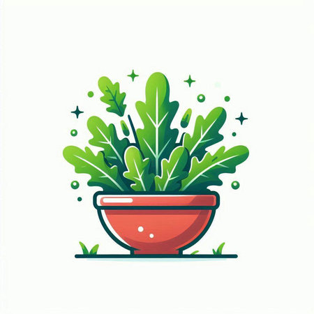 Houseplant in a pot on a white background. Vector illustration.のイラスト素材