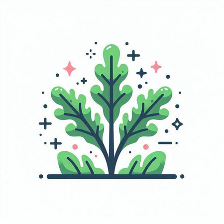 Green tree icon. Vector illustration in flat style. Isolated on white background.のイラスト素材