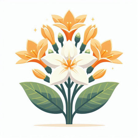Flower bouquet isolated on a white background. Vector illustration.のイラスト素材