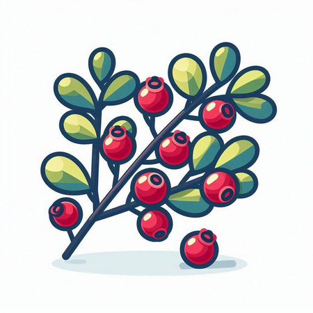 Cranberry vector icon. Cartoon illustration of cranberry vector icon for web designのイラスト素材