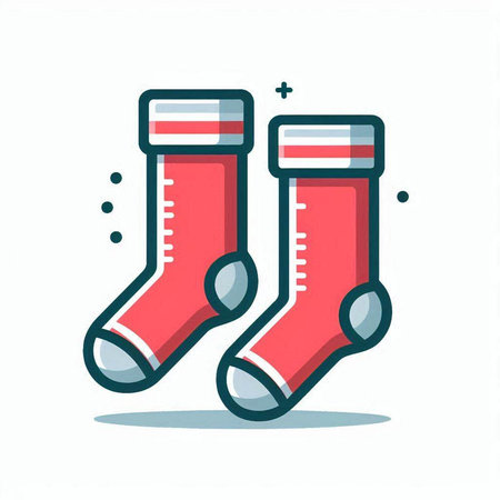 Christmas sock icon, vector illustration. Flat design style, modern colorful concept.のイラスト素材