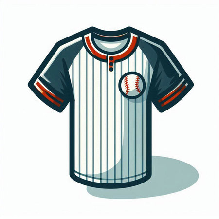 Illustration of a football t-shirt isolated on a white backgroundのイラスト素材