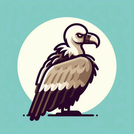 Vulture design over blue background, vector illustration eps10.のイラスト素材