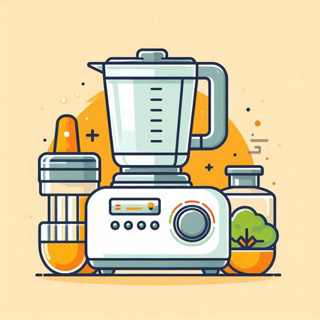 Kitchen appliances and utensils. Vector illustration in flat styleのイラスト素材