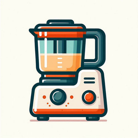 Illustration of a blender. Vector illustration in a flat style.のイラスト素材