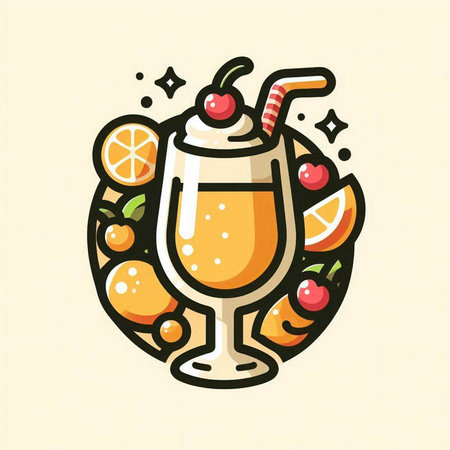 Cocktail vector illustration. Hand drawn doodle style.のイラスト素材