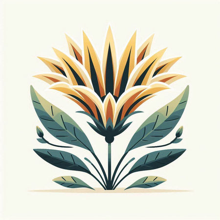 Flower icon. Vector illustration of a flower. Floral design element.のイラスト素材
