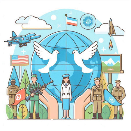 Vector illustration of the international day of peace in the United States.のイラスト素材