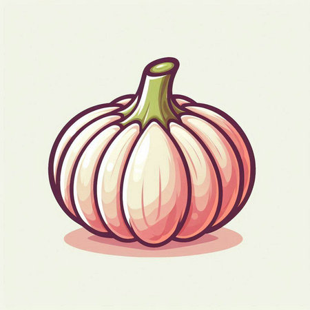Pumpkin vector illustration. Hand drawn vegetable isolated on white background.のイラスト素材