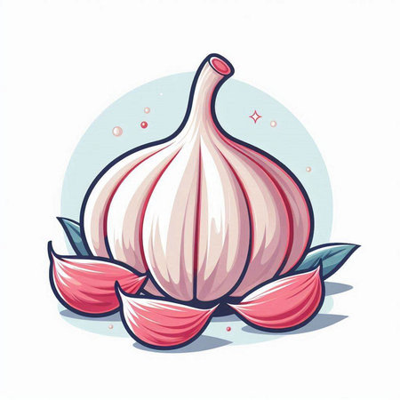 Garlic vector illustration. Garlic vector icon. Garlic vector iconのイラスト素材