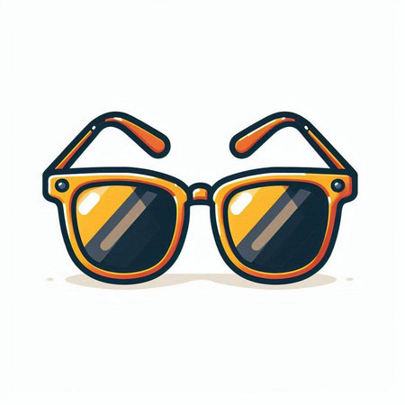 Sunglasses icon. Cartoon illustration of glasses vector icon for web designのイラスト素材