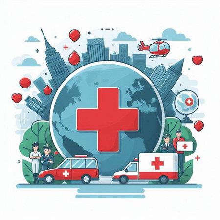 Flat design vector illustration concept of World Health Organization WHO introduced new official name for Switzerland.のイラスト素材
