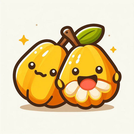 Cute kawaii jack-o-lantern fruit character vector illustrationのイラスト素材