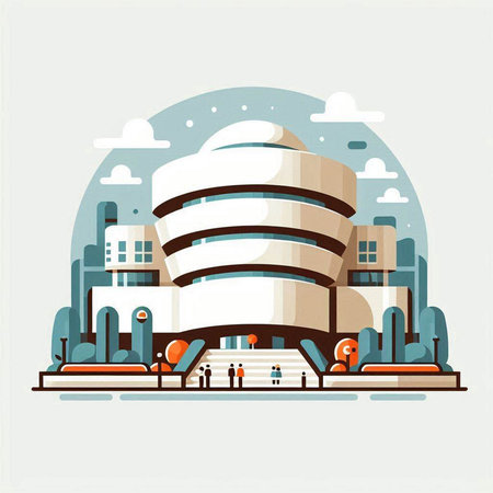 City landscape with modern buildings. Vector illustration in flat design style.のイラスト素材