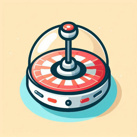Flat style vector illustration on the theme of gambling. Isolated object on a light background.のイラスト素材