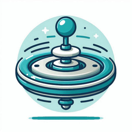 Retro joystick. Hand drawn vector illustration in cartoon comic style.のイラスト素材