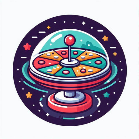 Illustration of the wheel of fortune. Vector illustration on white background.のイラスト素材