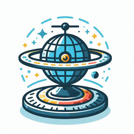 Vector illustration of the planet earth in a flat style. The concept of space exploration.のイラスト素材