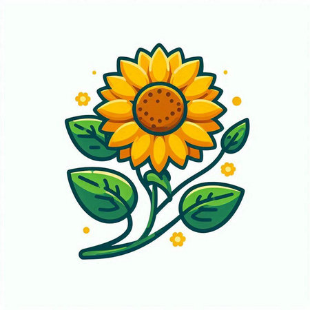 Sunflower vector icon. Sunflower vector icon. Sunflower vector icon. Sunflower vector icon. Sunflower vector iconのイラスト素材