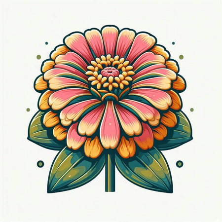 Beautiful flower in the style of engraving. Vector illustration.のイラスト素材