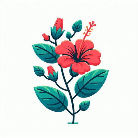 Flower icon isolated on white background. Vector illustration. Flat design.のイラスト素材