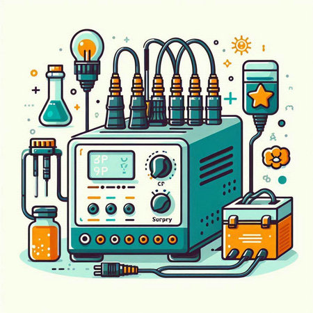Electrical equipment. Vector illustration in flat style. Electrical equipment.のイラスト素材