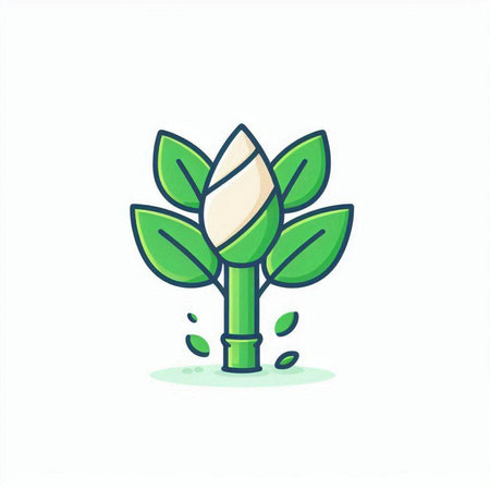 Flower icon. Vector illustration in flat style. Isolated on white background.のイラスト素材