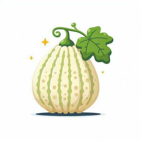 Watermelon isolated on a white background. Vector illustration in cartoon style.のイラスト素材