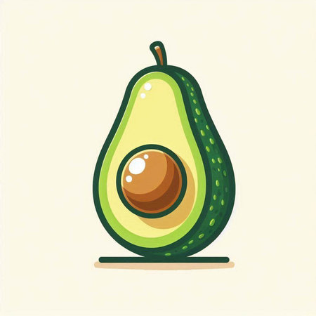 Avocado icon isolated on white background. Vector illustration. Eps 10.のイラスト素材