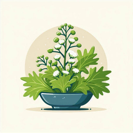 Cannabis plant in a pot. Vector illustration of a marijuana plant.のイラスト素材