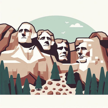 Egyptian pharaohs in the ancient city of Petra. Vector illustrationのイラスト素材