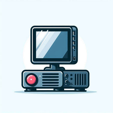 TV icon. Vector illustration in flat style. Isolated on white background.のイラスト素材
