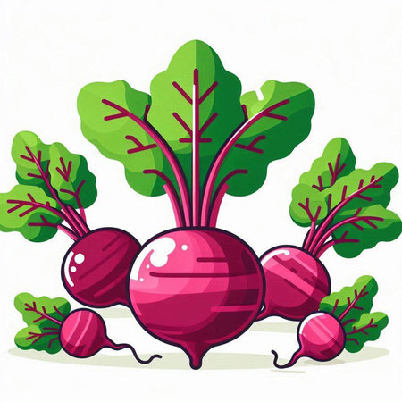 Beetroot vector illustration. Vegetables isolated on white background.のイラスト素材