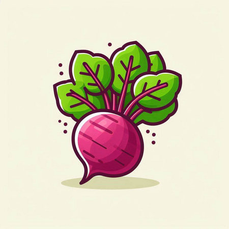 Beetroot vegetable icon. Vector illustration. Vegetarian food.のイラスト素材