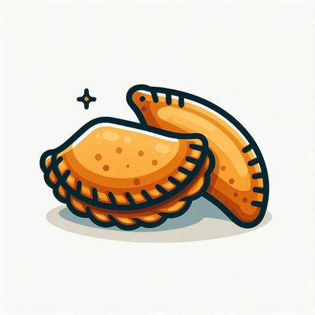 Illustration of Biscuits in Cartoon Style. Vector illustration.のイラスト素材