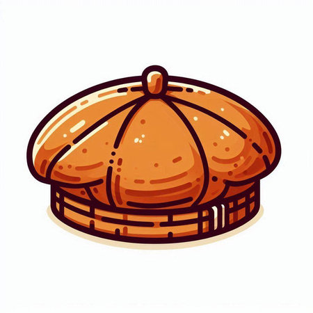 Illustration of japanese hat isolated on a white background.のイラスト素材