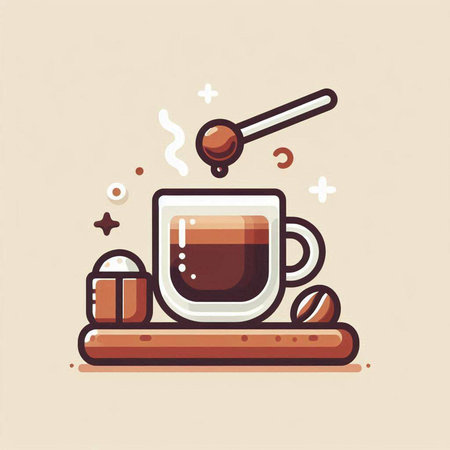Coffee shop icon. Vector illustration in line art style.のイラスト素材