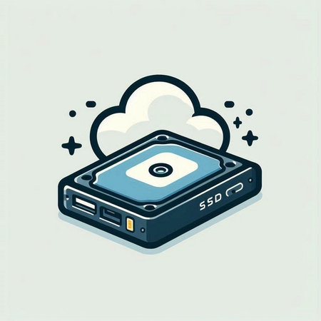 Cloud storage isometric icon. Vector illustration for web and mobile designのイラスト素材