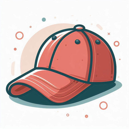 Baseball cap vector illustration. Baseball cap icon. Vector baseball cap.のイラスト素材
