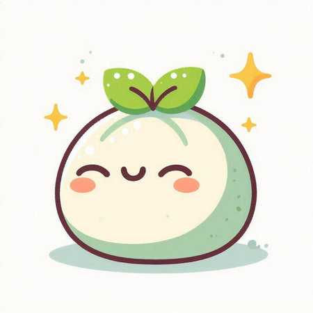 Cute kawaii pomelo fruit. Vector illustration.のイラスト素材