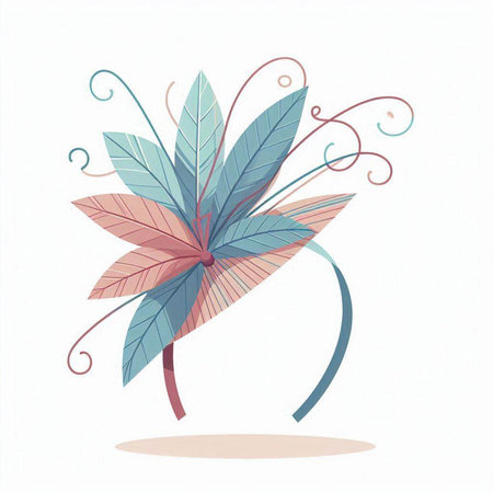 Abstract floral background. Hand drawn vector illustration with leaves and curls.のイラスト素材