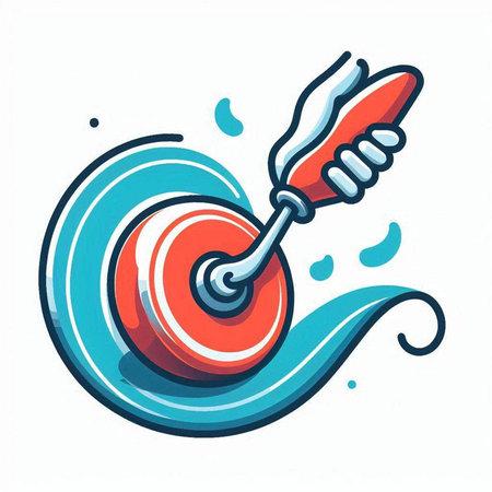 Target with arrow. Isolated on white background. Vector illustration.のイラスト素材