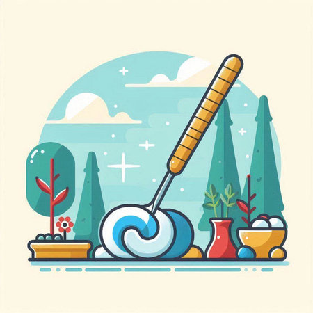 Garden tools. Vector illustration in flat style. Gardening concept.のイラスト素材