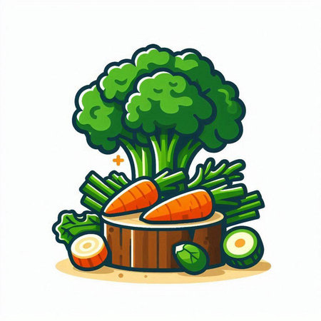 Vegetable icon. Cartoon illustration of vegetable icon for web designのイラスト素材