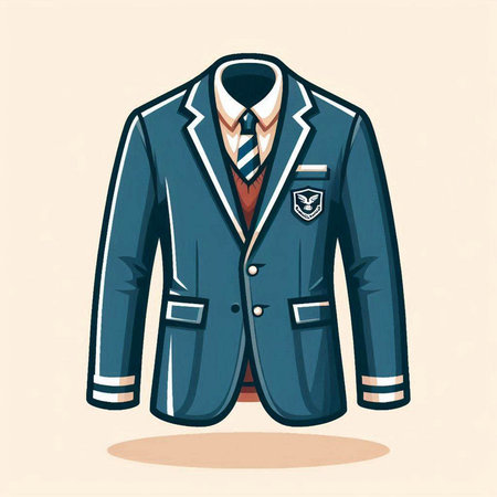 Vector illustration of a jacket with a necktie and a collar.のイラスト素材