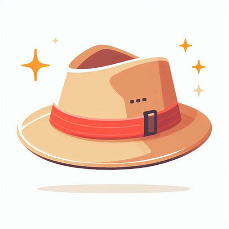 Illustration of a hat on a white background. Vector illustration.のイラスト素材